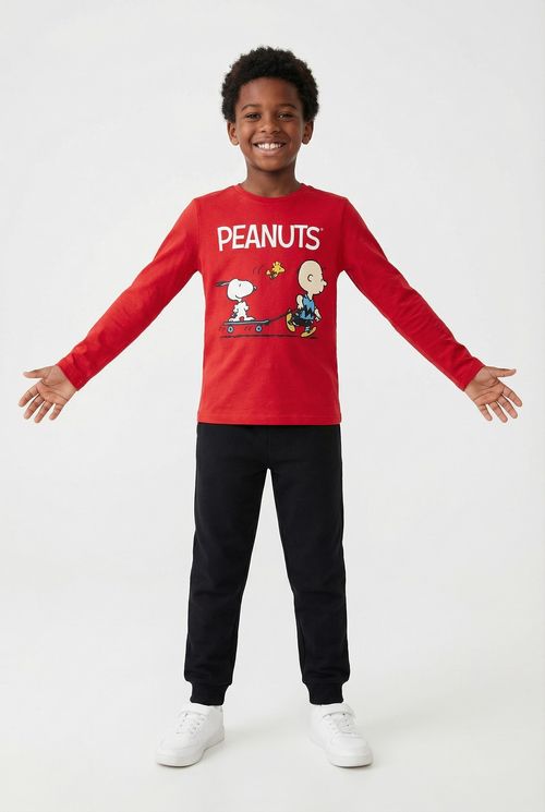 Camiseta m/l 4/10 nos snoopy vermelho vermelho