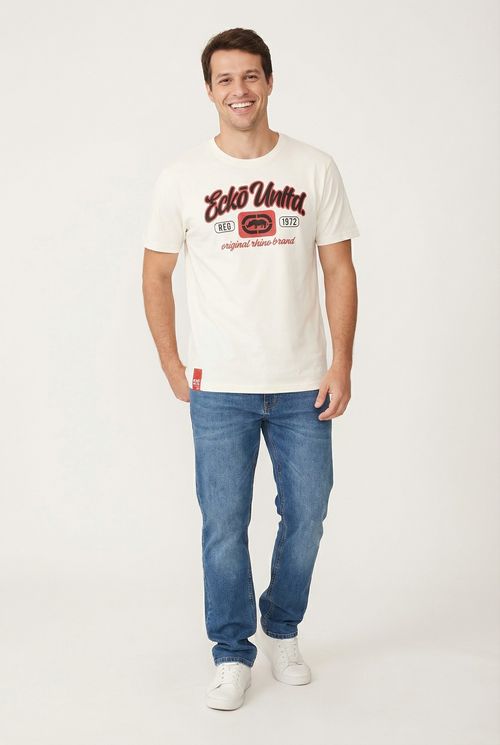 Camiseta Masculina Branco Off White Logo Clássico