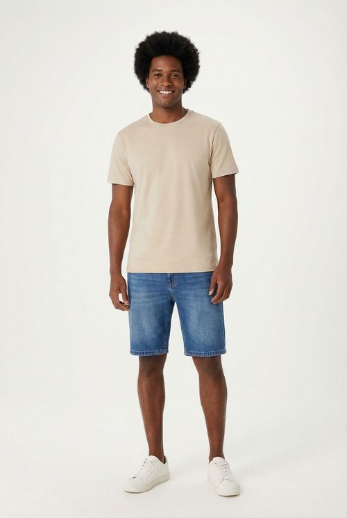 Camiseta Masculina Bege Claro