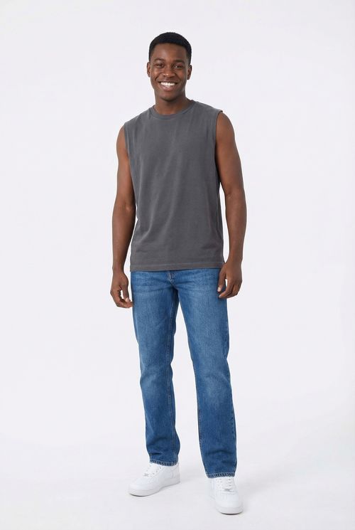 Regata Masculina Grafite Lavada