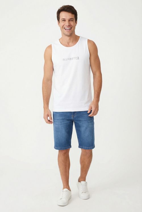 Regata Masculina Branca Gangster