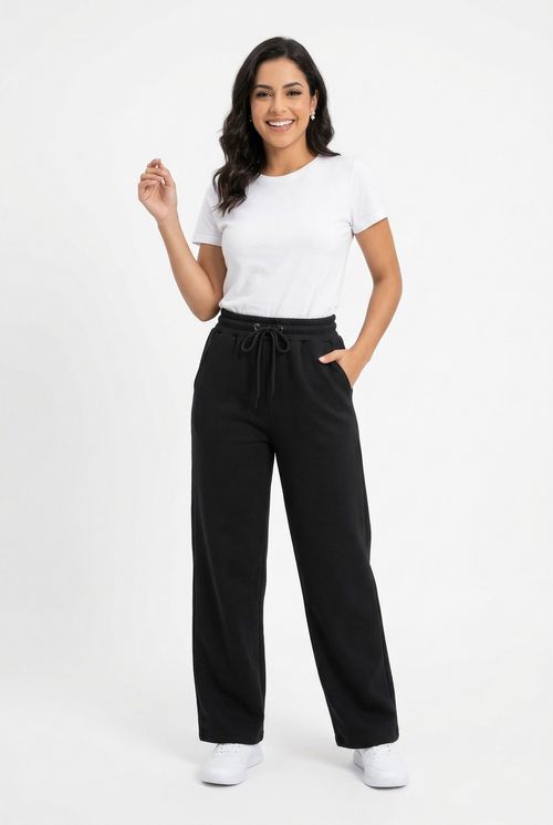 Calça Moletom Feminina Preta
