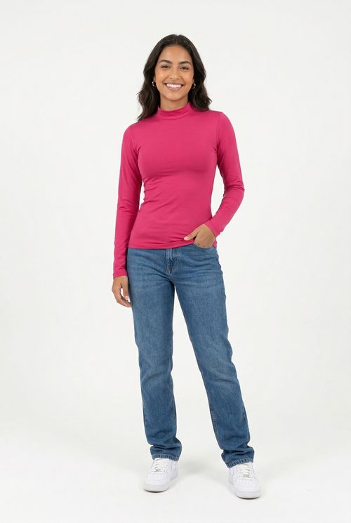 Blusa fem esp fel050 m/l termica g/a ros rosa medio