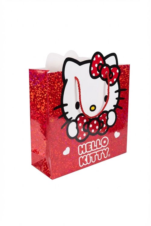 Sacola de Presente Infantil Menina Vermelha Hello Kitty