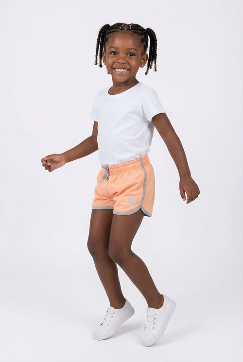 Shorts inf4/8nas runner coral neon laranja escuro