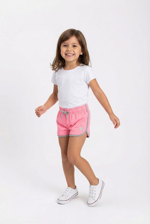 Shorts inf4/8nas runner rosa neon rosa neon