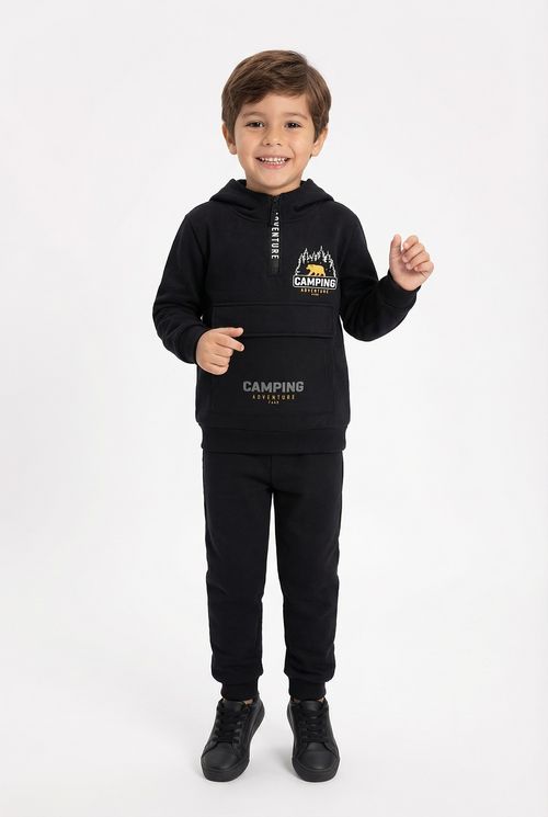 Moletom Infantil Menino Preto Aventura Camping
