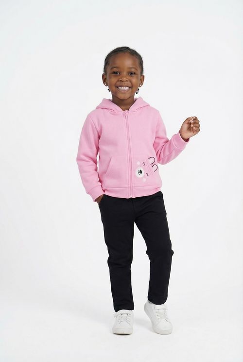 Moletom Infantil Menina Rosa Ursinho