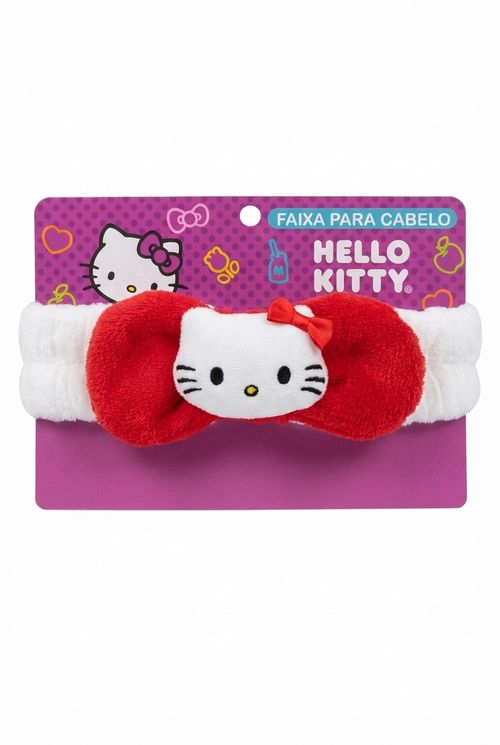 Faixa Cabelo Skincare Infantil Menina Branca Hello Kitty