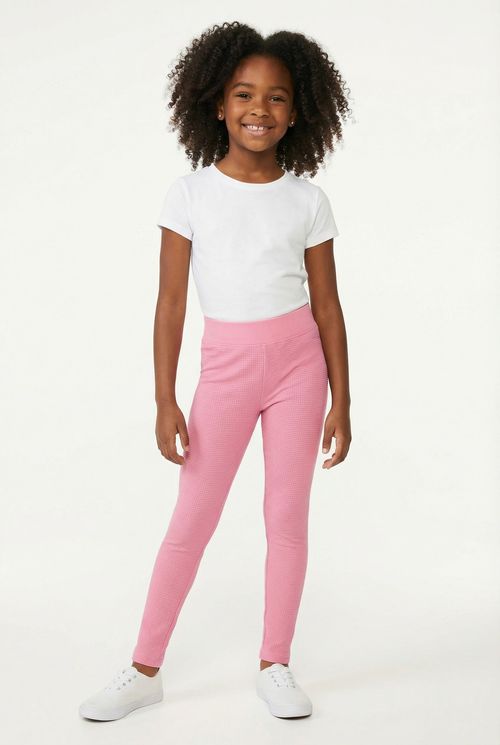 Legging Infantil Menina Rosa Chiclete Canelada