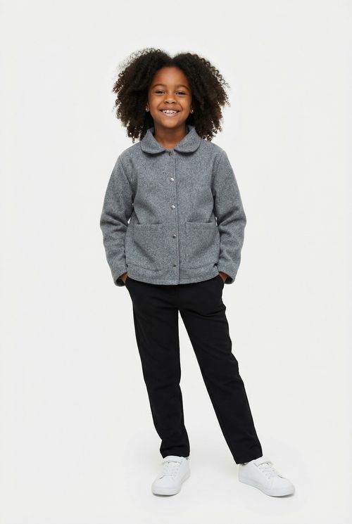 Inf 10/16 nas ivj011 jaqueta pelo cinza cinza claro