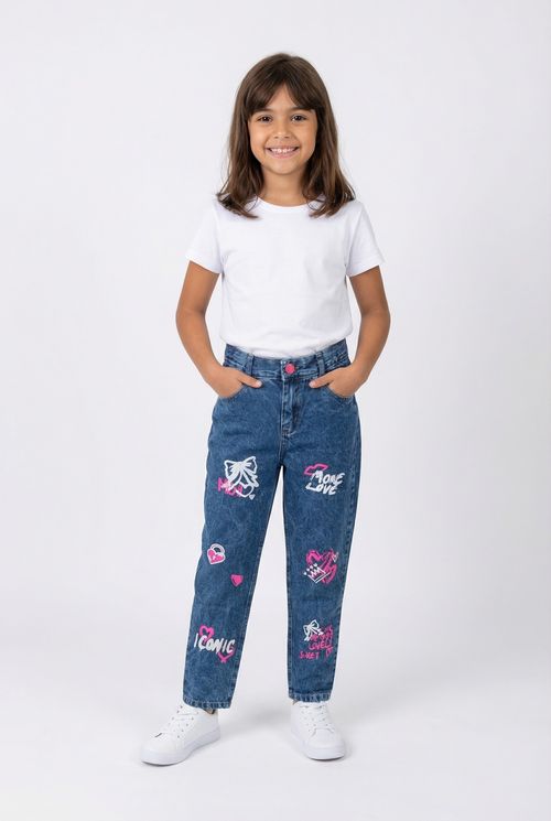 Calca inf10/16nas jeans silk jeans azul medio