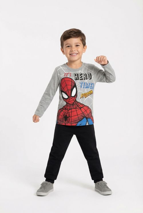 Camiseta m/l info 4/10 nos spider mescla mescla