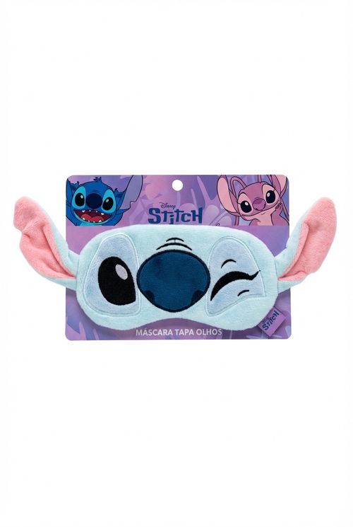 Máscara de Dormir 3D Azul Claro Orelhas Rosa Stitch Disney