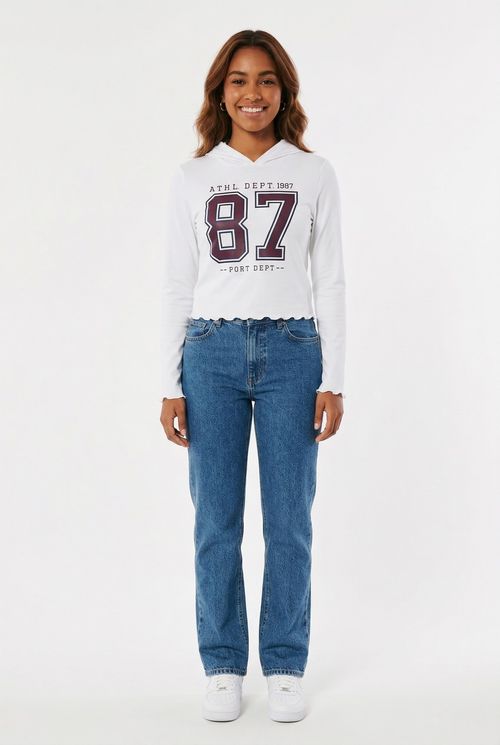 Blusa fem prog ml rib capuz silk off wh off white