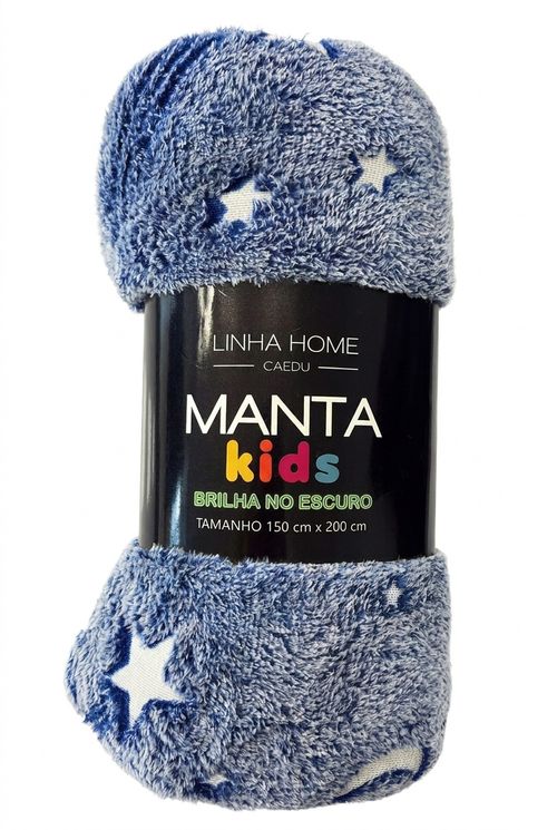 Manta Infantil Marinho Estrelas Brilha no Escuro