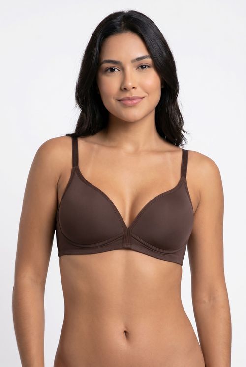 Sutiã Feminino Marrom Escuro Liso