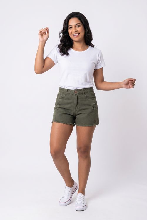 Shorts fem aj f97c1 srj destroyed verde verde medio