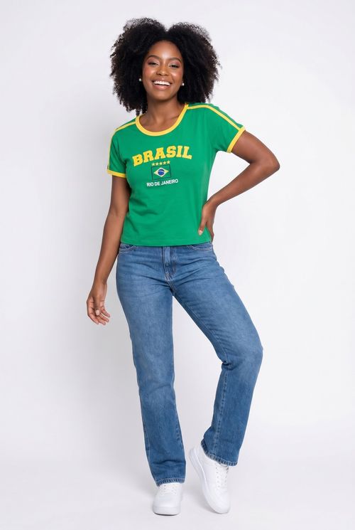 Blusa fem jovem ffl416 m/c dua br verde verde medio