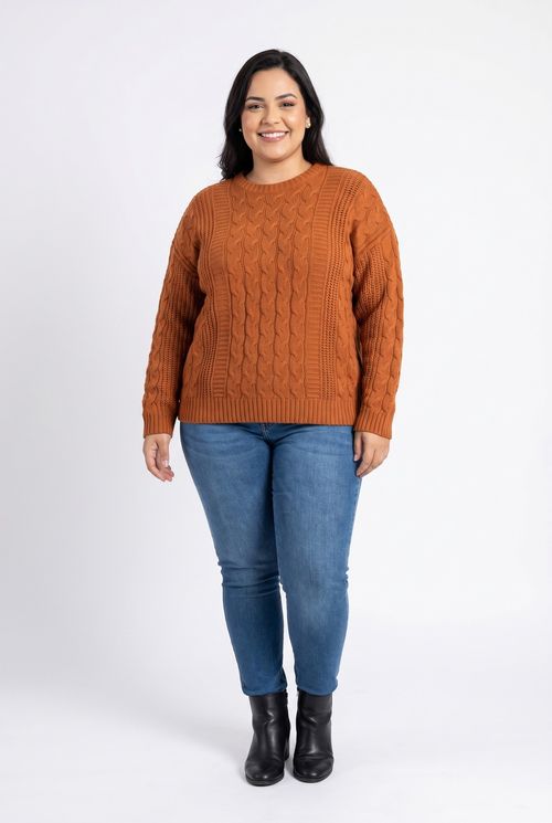 Trico fpm fem fgl198 chenille tranca marrom claro