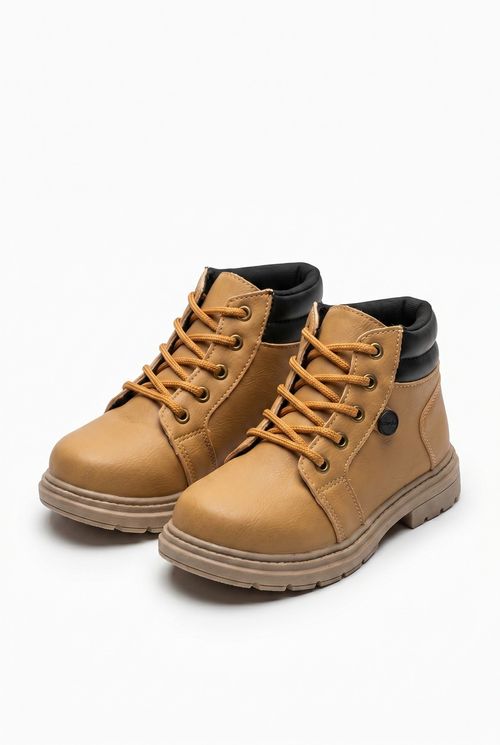 Bota Coturno Infantil Menino Mostarda
