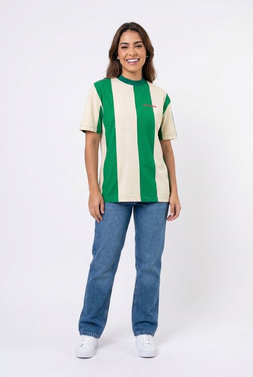 Blusa fem jovem fft060 m/c listras brasi estampado