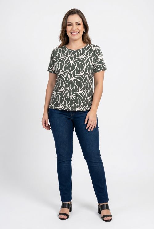 Blusa fem promo fcal436 m/c visco estamp estampado