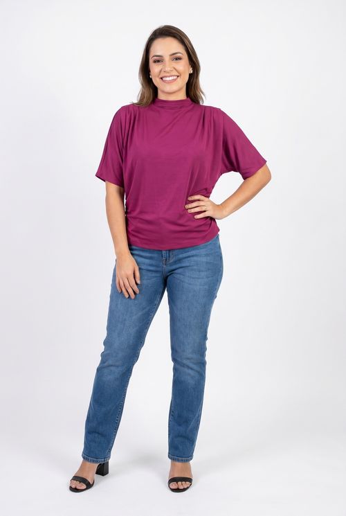 Blusa fem city m/c fcil430 mal gola roxo roxo