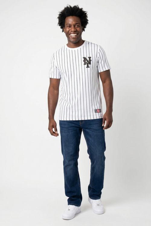 Camiseta masc street listra ny branco