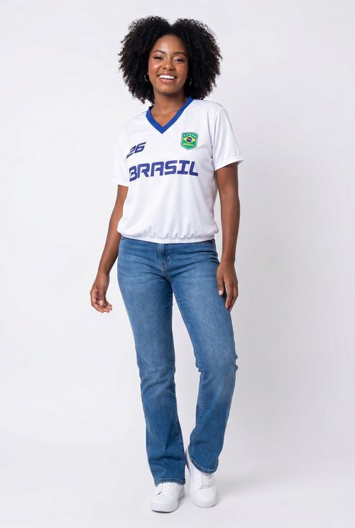 Blusa fem fsh ffl415 m/c copa brasil bnc branco