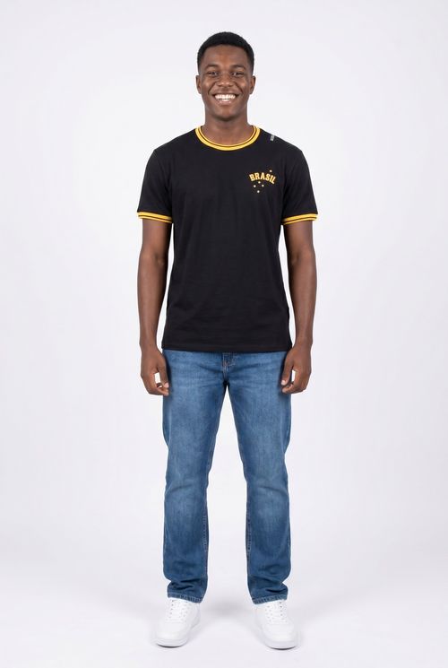 Camiseta masc street copa br contr preto preto