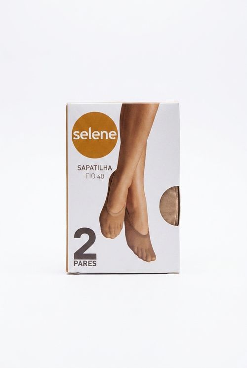 Sapatilha Feminina Bege Médio Fio 40 (2 Pares)