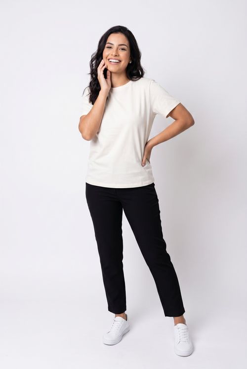 Camiseta fem cmfy fft066 toque macio off off white