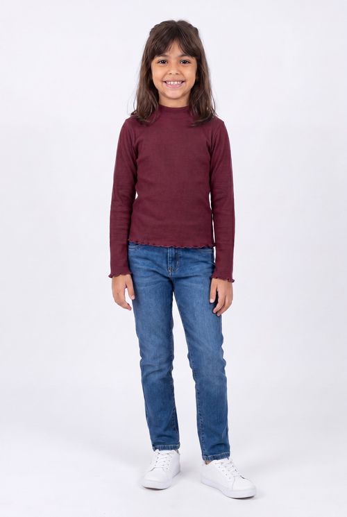 Blusa inf10/16nas rib vinho vinho