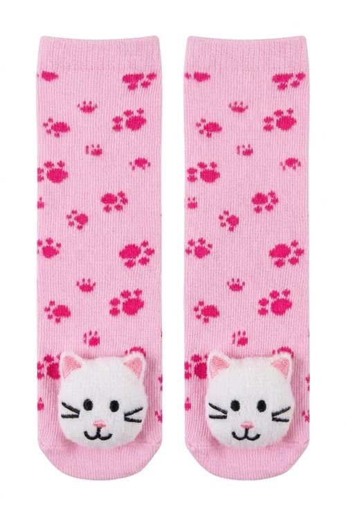 Aces baby aes023 meia 14-18 3d gatinho estampado