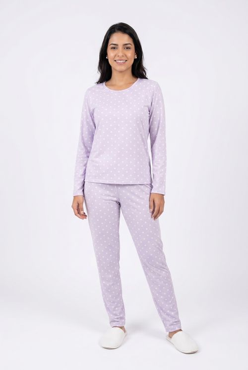 Ling pro lbj144 pijama ml poly poa lilas estampado