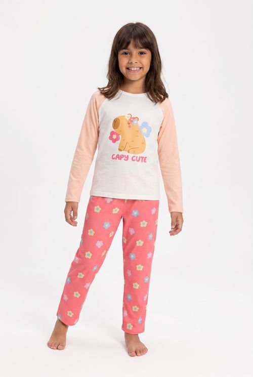 Aces infa abj045 pijama 4-10 ml capivara branco