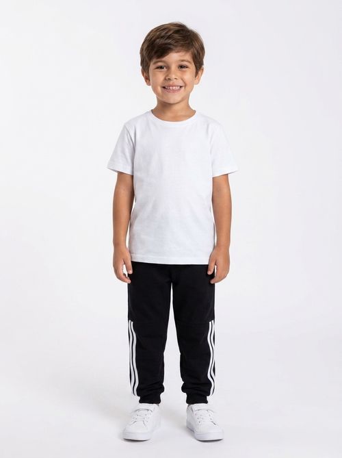 Calca mol 4/8 nos recorte jogger preto preto