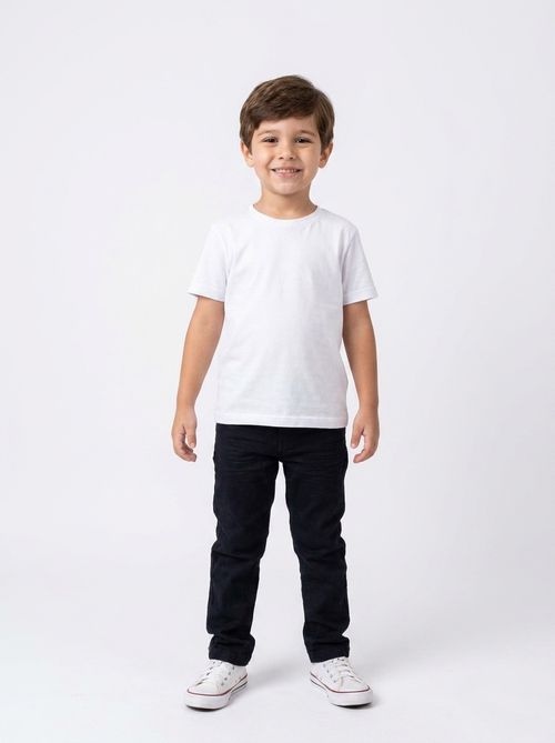 Calca inf4/8nos 11876 jns slim black jeans preto escuro