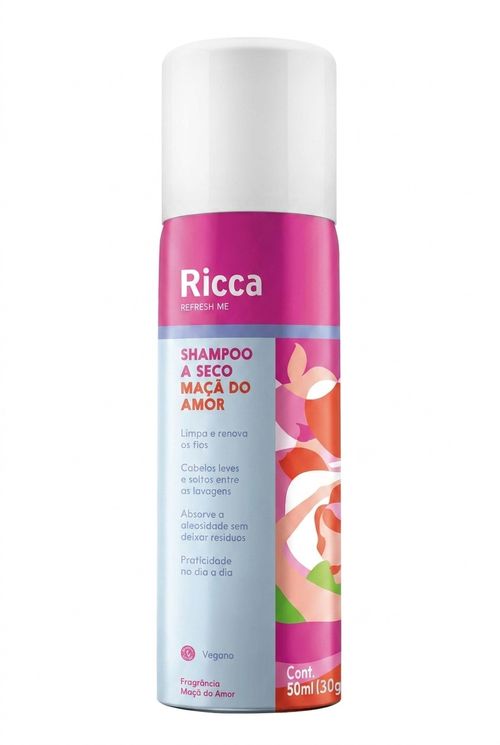 Ricca Shampoo a Seco Maçã do Amor Frescor Leveza Vegano