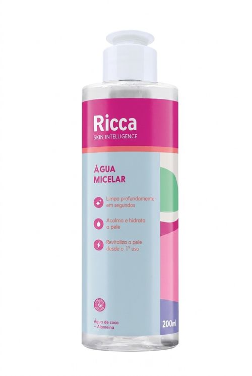 Ricca Água Micelar Purificante Hidratante Coco 200ml