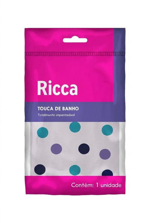 Touca de Banho Colorida Estampada Bolinhas
