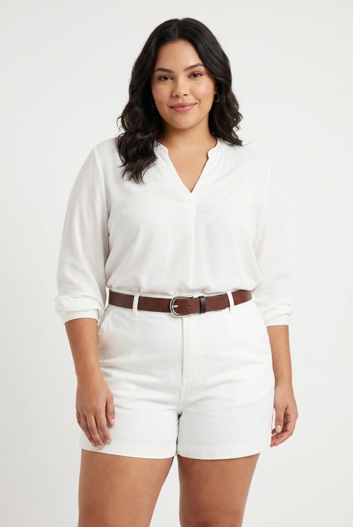 Kit Cintos Feminino Plus Size Preto e Caramelo