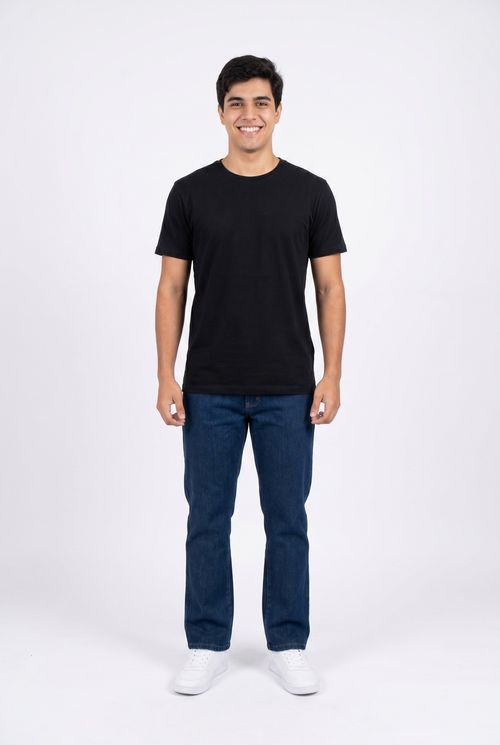 Calça Jeans Masculina Reta Azul Índigo