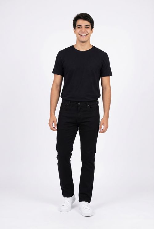 Calça Jeans Masculina Slim Fit Premium Preto Fosco Versátil