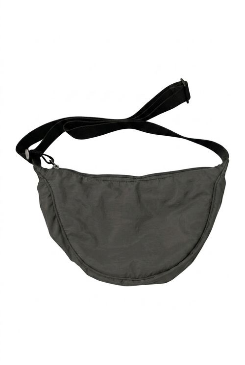 Bolsa Tiracolo Nylon Meia-Lua Feminina Preta