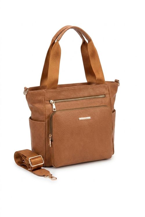 Aces fem aib127a bolsa de ombro caramelo marrom claro