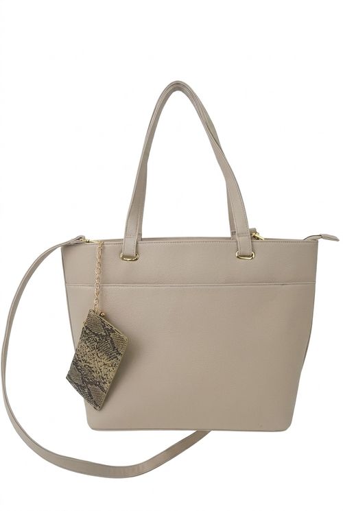 Bolsa Feminina Nude Estampa Python