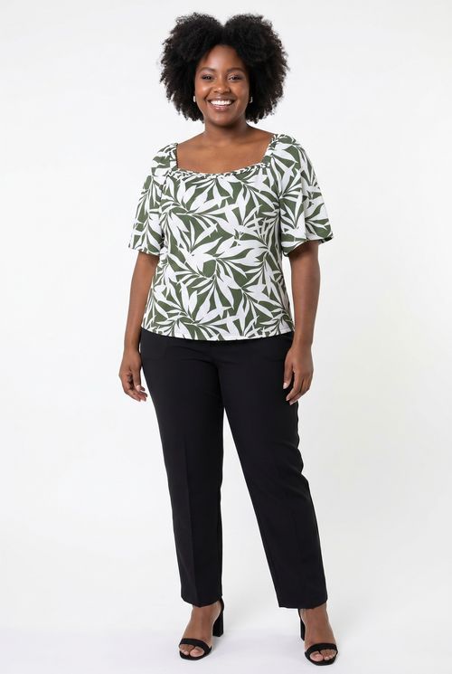 Blusa fem fpm malha m/c fgl253b verde verde medio