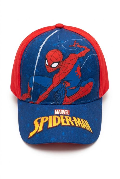 Boné Masculino Azul e Vermelho Estampa Marvel Spider-Man